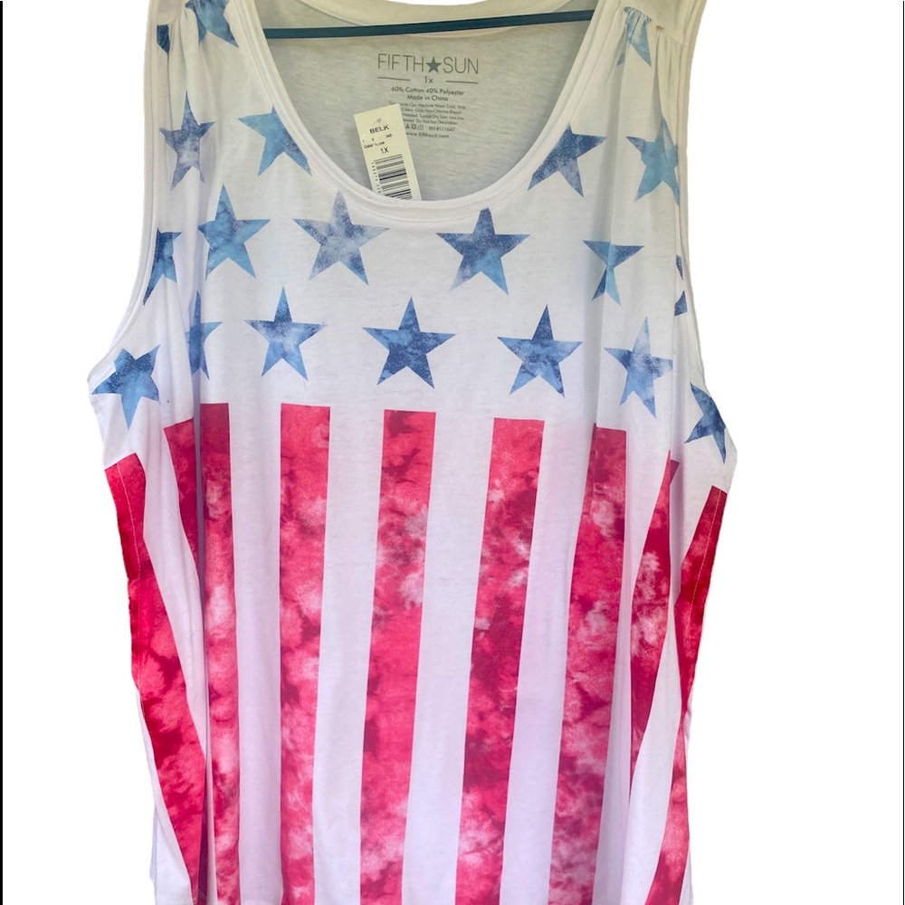 Ladies Plus Stars and Stripes 🇺🇸 Patriotic Tank New